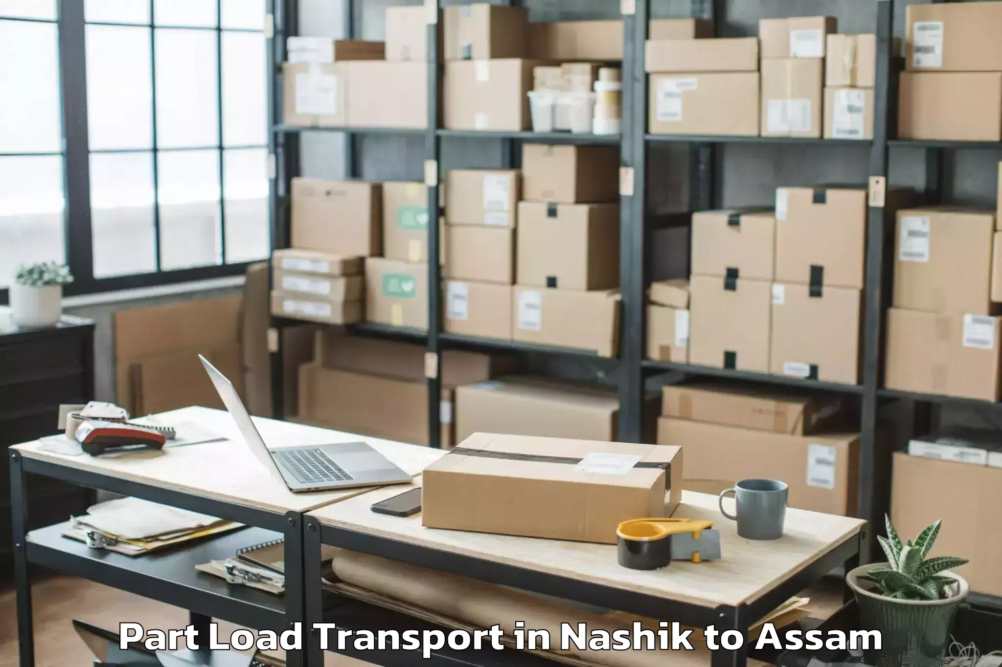 Book Nashik to Sarthebari Part Load Transport